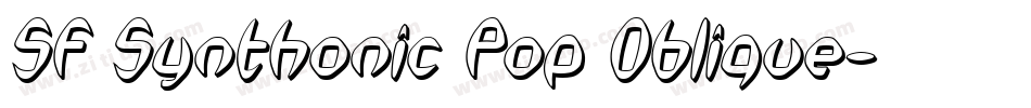 SF Synthonic Pop Oblique字体转换